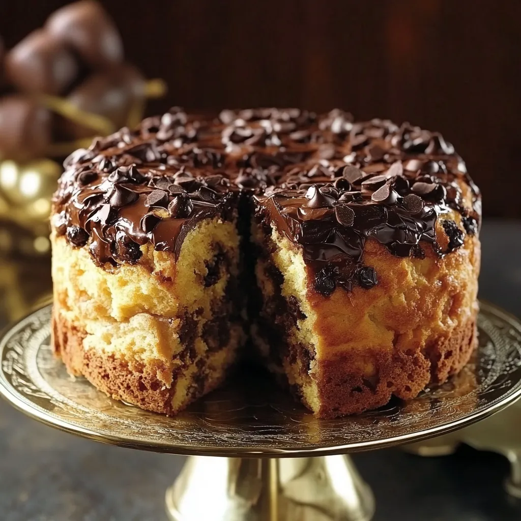 Un dolce con crema e cioccolato.