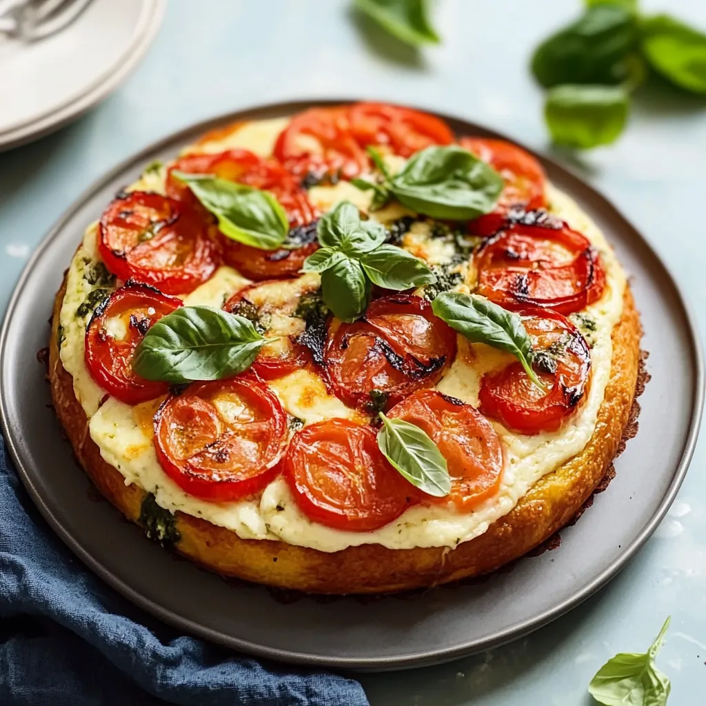 Torta salata con verdure e pomodori.