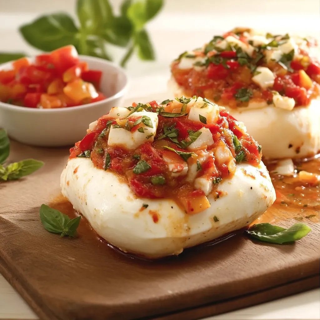 Due piatti di mozzarella con salsa di pomodoro.