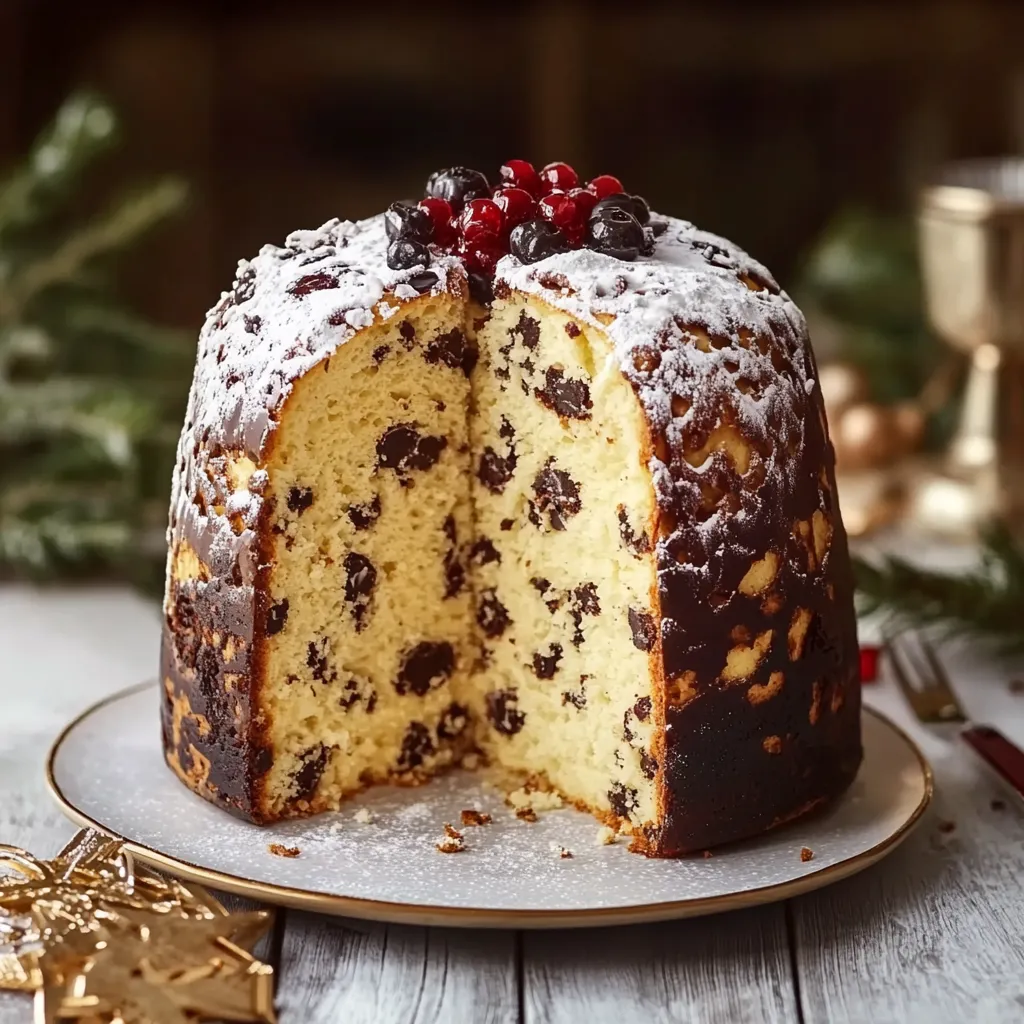 Dolce a base di torta con frutta frullata.