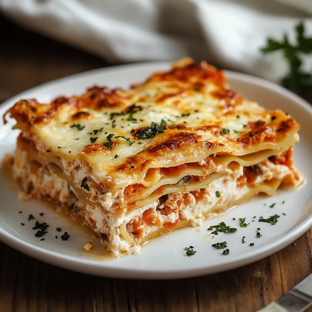 Lasagna con verdure a vista.