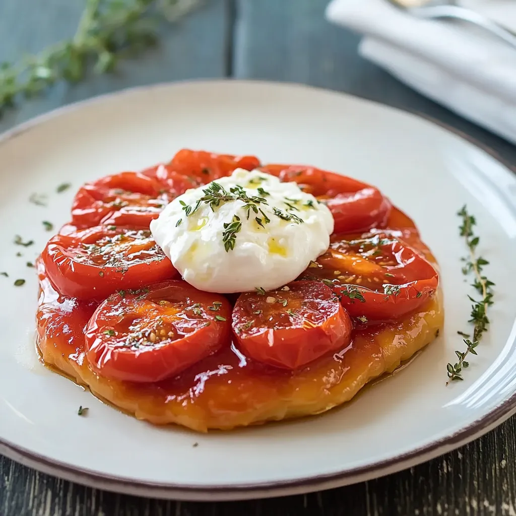Fetta di pizza con sugo e burrata sopra.