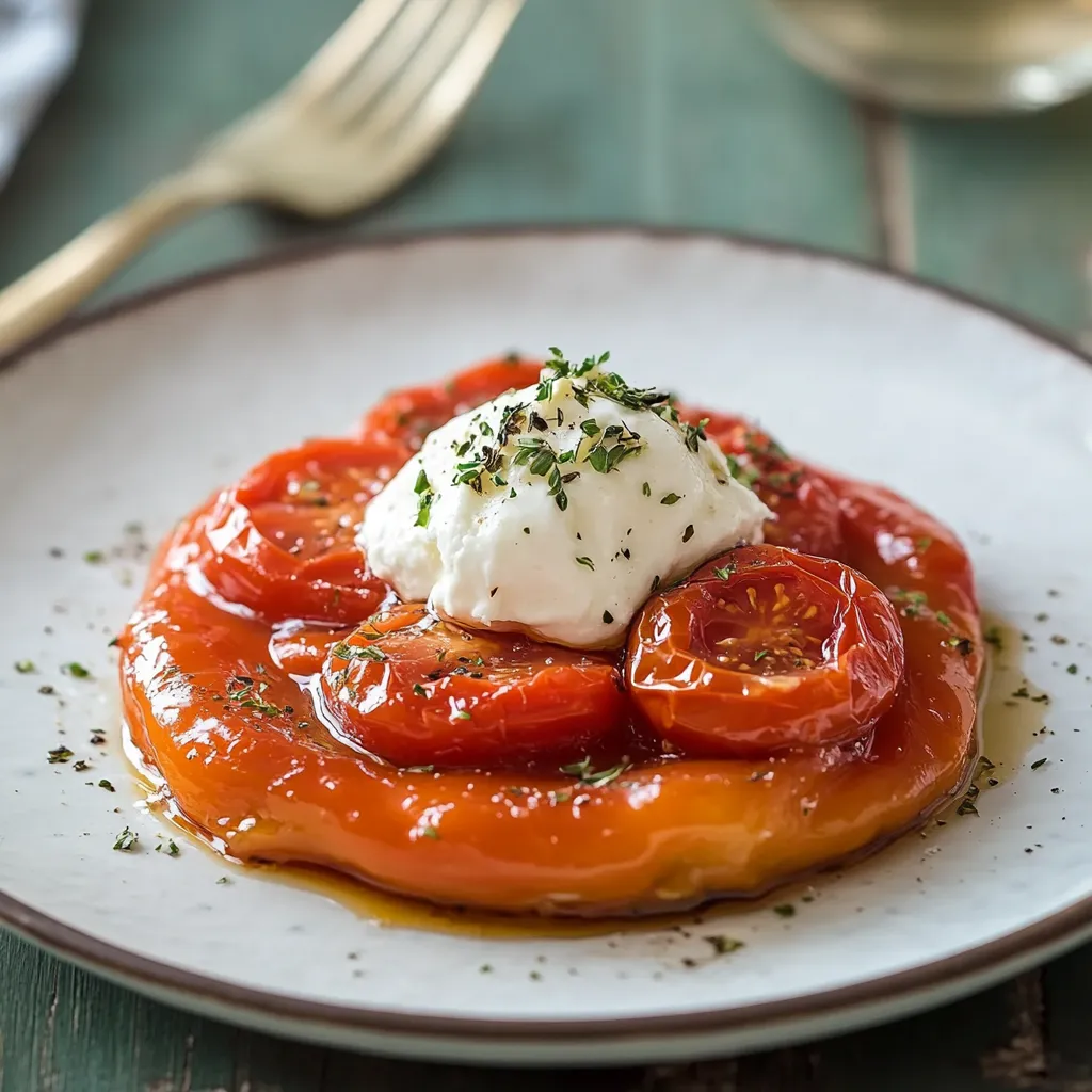 Pomodoro e formaggio bianco sopra un guscio dorato.