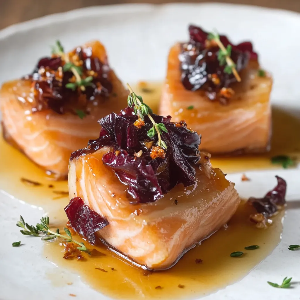 Rotolini di salmone con salsa.