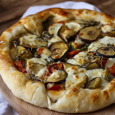 A pizza with mushrooms and cheese.