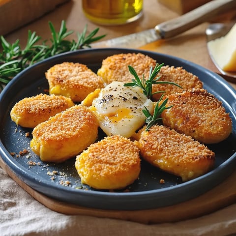 Piatti con uova e erbe.