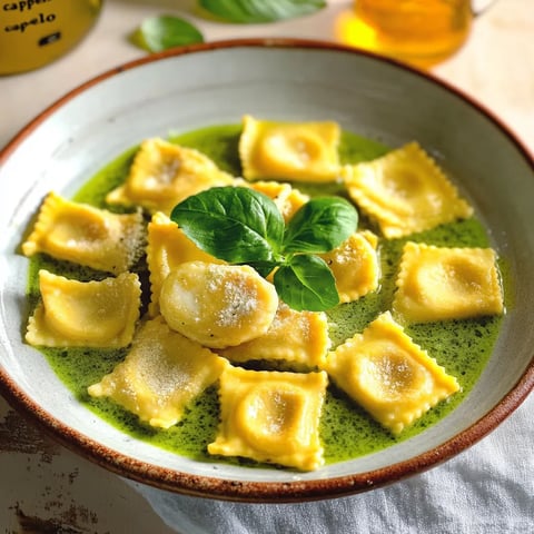 Pasta con verdura in un piatto.