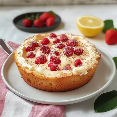 Dessert morbido con fragole fresche e agrumi.