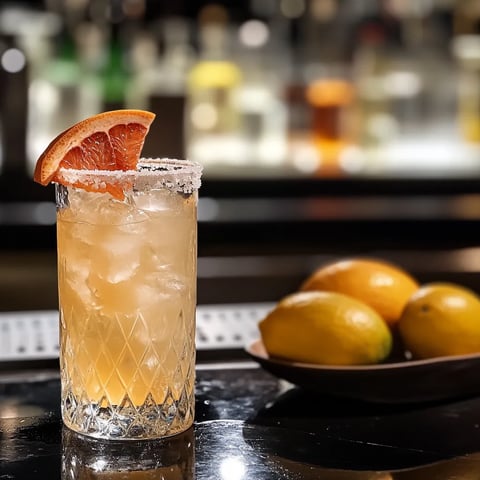 Un bicchiere di vodka con una limetta inserita.